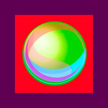 Abstract soap bubble on pink background Stock Illustration