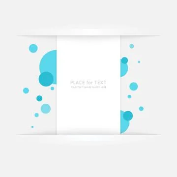 Abstract soap bubbles background design with round text box Stock Illustration