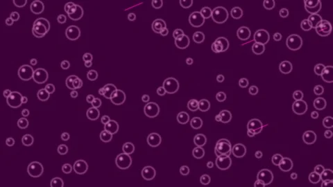 Abstract soap bubbles floating in dark green liquid background animation Stock Footage 336539612