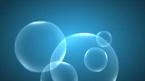 Abstract soap bubbles on a green background Stock Footage 92960562