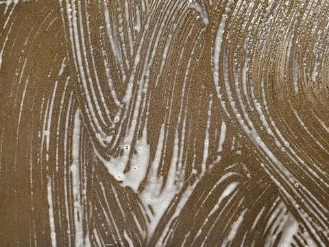 Abstract soap pattern on metal Stock Photos