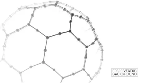 Abstract Soccer Ball WireFrame Background Stock Illustration