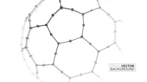 Abstract Soccer Ball WireFrame Background Stock Illustration