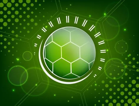 Abstract soccer design with ball Stock Illustration