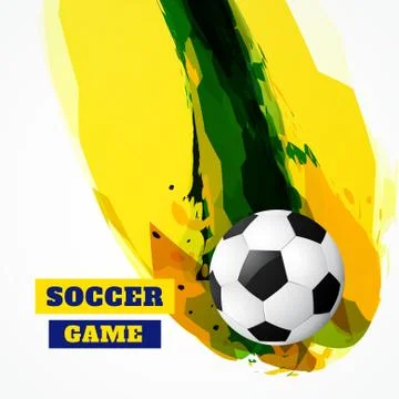 Abstract soccer game Illustrazione stock