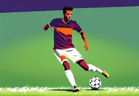 Abstract soccer player Illustrazione stock