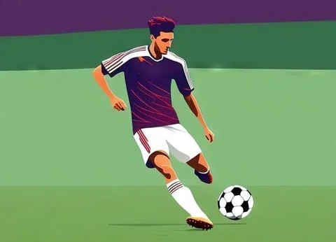 Abstract soccer player Stock Illustration