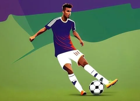 Abstract soccer player Stock Illustration