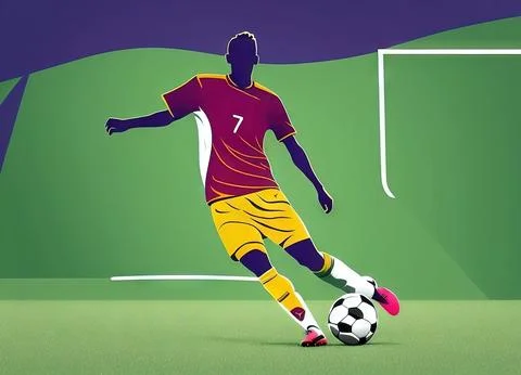Abstract soccer player Stock Illustration