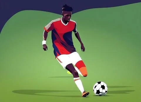 Abstract soccer player Stock Illustration