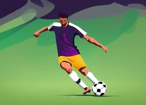 Abstract soccer player Stock Illustration