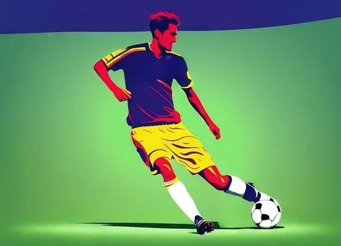 Abstract soccer player Stock Illustration