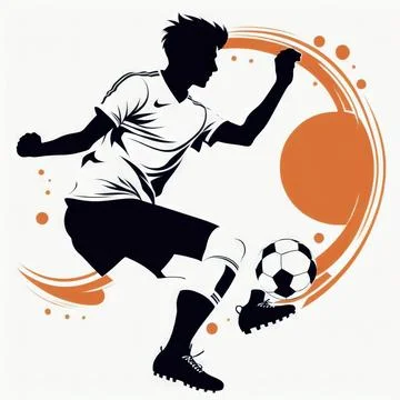 Abstract soccer player Stock-Illustration