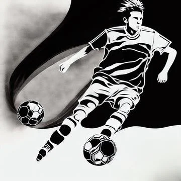 Abstract soccer player Illustrazione stock