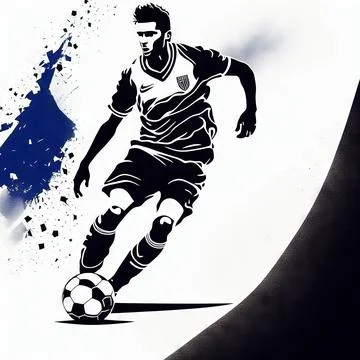 Abstract soccer player Stock Illustration