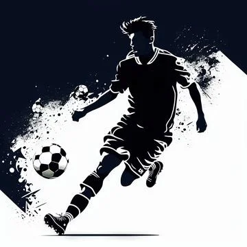 Abstract soccer player Stock Illustration