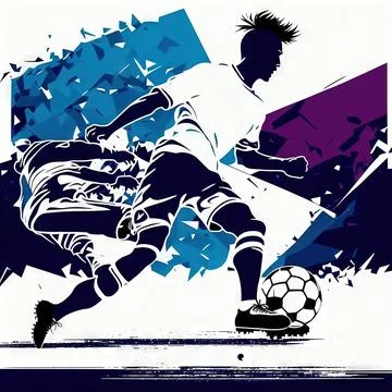 Abstract soccer player Illustrazione stock