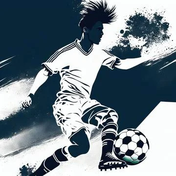 Abstract soccer player Stock Illustration