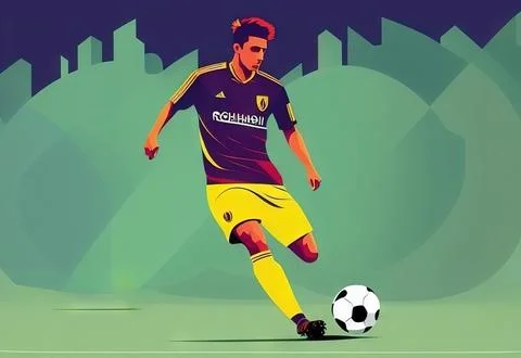 Abstract soccer player Stock Illustration