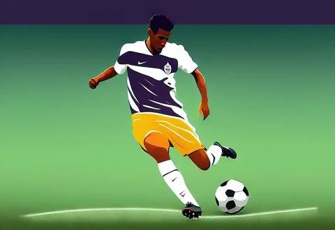 Abstract soccer player Stock Illustration