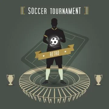 Abstract soccer stadium Stock Illustration