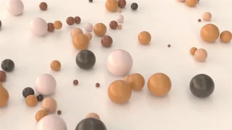 Abstract Society concept, rolling balls. black, asian and hispanic neighborhood Stock Footage 149012726