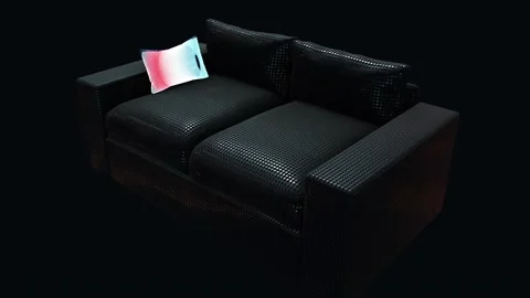 Abstract Sofa with Particles Stock Footage 198659626