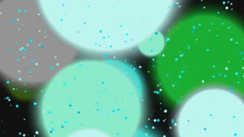 Abstract Soft Blue and Green Bokeh Bubbles with Floating Particles Vídeo Stock 333695686