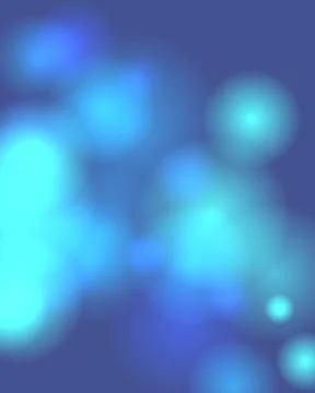 Abstract soft blue bokeh background with glowing cyan circular orbs and blu.. Stock-Illustration