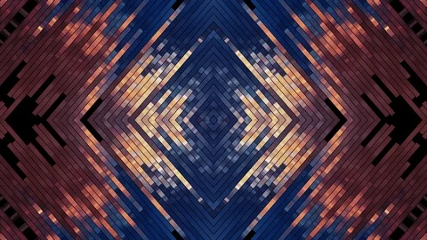 Abstract soft blue color moving diagonal diamond pixel block background Video stock 85832368