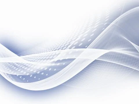 Abstract Soft Blue Futuristic Background With Wavy Pattern Stock Illustration