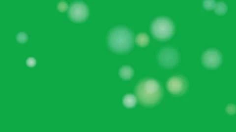 Abstract soft bokeh white particles floating slowly on vibrant chroma key g.. Stock Footage 341285560