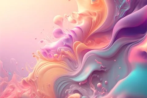 Abstract soft cloud background in pastel colorful gradation イラスト素材