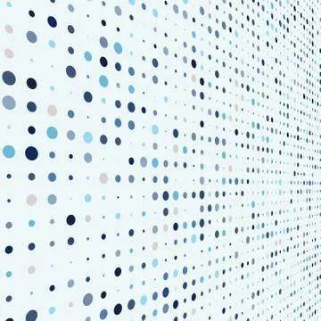 Abstract soft color dots with illusion of depth and perspective, dotted 스톡 일러스트