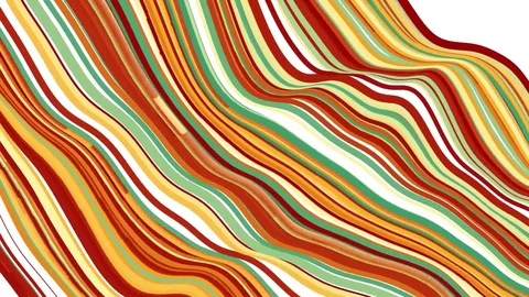 Abstract soft color yellow red thread lines flowing waving animation background Video stock 82258099