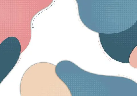 Abstract soft colors template design of free shape decorative. Stock Illustration