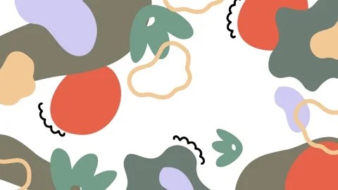 Abstract soft curvy pattern designs in pastel tones and flowing shapes seamless Stock Footage 324832782