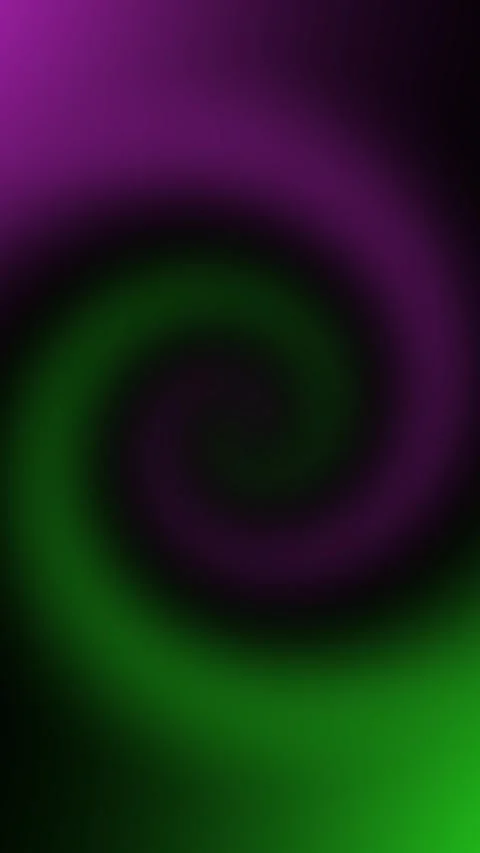 Abstract soft-focus gradient of green and purple rotating in a slow 動画素材 319610932
