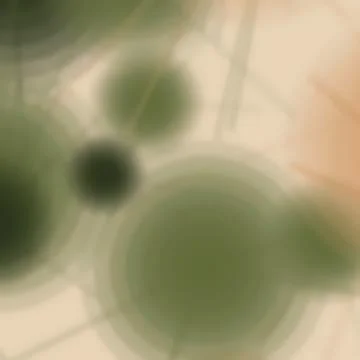 Abstract Soft Focus Nature Background with Green Bokeh Circles and Warm Beige Stock Illustration