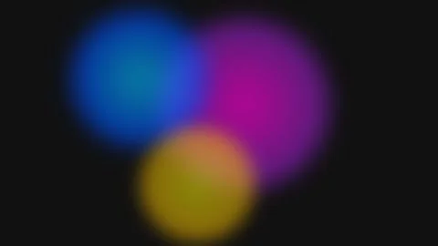 Abstract soft glowing light spheres on a deep black background texture Video stock 335117564