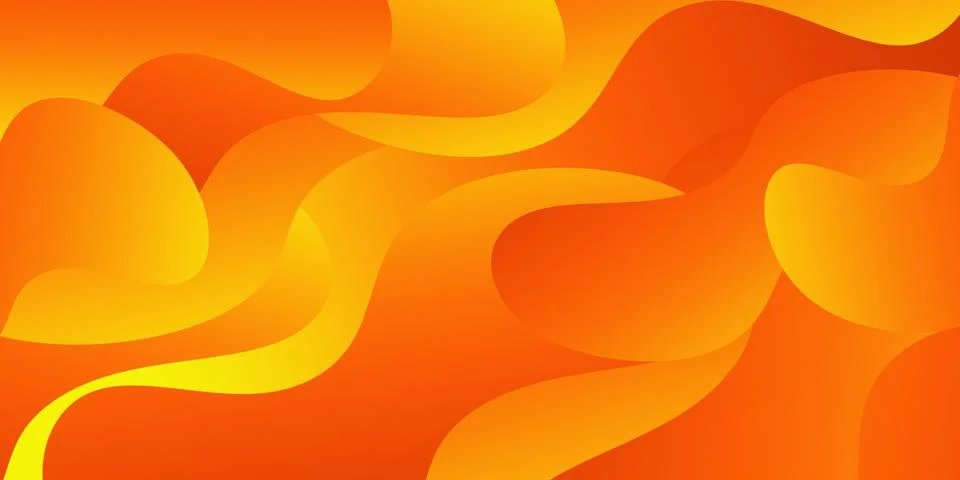 Abstract soft gradient orange liquid shape background Illustrazione stock