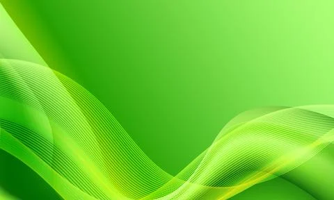 Abstract soft green fluid wavy motion background. Stock Illustration