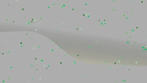 Abstract Soft Grey Wave Background with Green Particles and Play Button Stock Footage 337516228