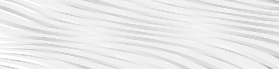 Abstract soft grey wide horizontal banner with chrome lines. Stock Illustration