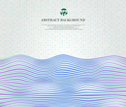 Abstract of soft harmony gradient blue wave lines, wavy stripes pattern, soft Stockillustratie