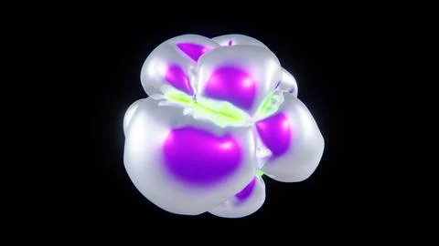Abstract soft helium balloon 3D sphere bubble shape trendy background Stock Illustration