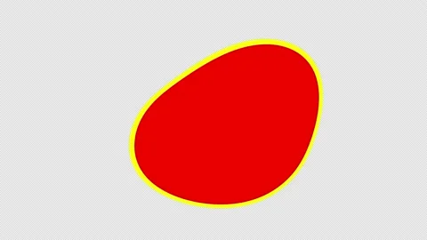 Abstract soft object red color with yellow outline. Stock Footage 151214690