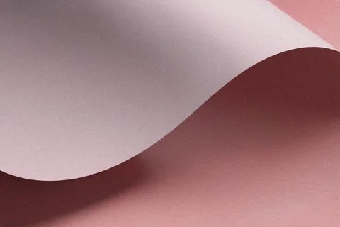 Abstract Soft Pink Paper Wave Background with Shadow for Presentation 库存插图