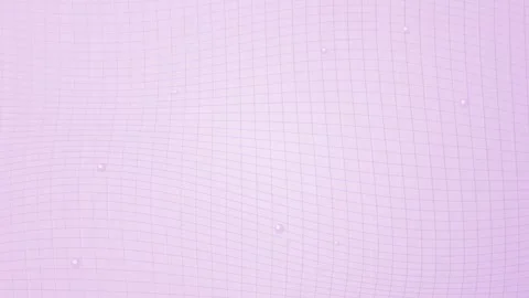 Abstract Soft Pink Wave Grid Texture with Subtle Bubbles Motion Background Stock Footage 346661587