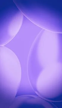 Abstract soft purple 3D background. Smooth minimal overlapping spheres and .. Stock Illustration